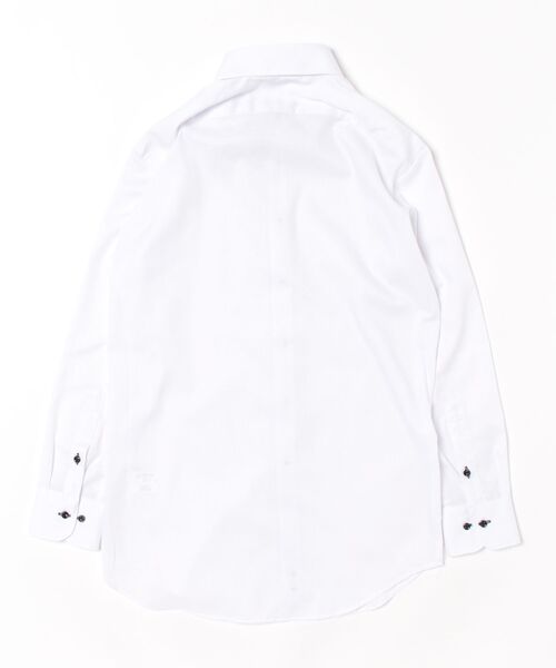 m.f.editorial(エムエフエディトリアル)の「形態安定 吸水速乾 綿混 スタンダードフィット ボタンダウン 長袖 ビジネス ドレス ワイシャツ メンズ(ビジネスシャツ・メンズ・ホワイト・首回り43cm-裄丈86cm/首回り37cm-裄丈80cm/首回り39cm-裄丈80cm/首回り39cm-裄丈84cm/首回り41cm-裄丈82cm/首回り41cm-裄丈86cm/首回り43cm-裄丈82cm/首回り45cm-裄丈86cm)」の3枚目の写真