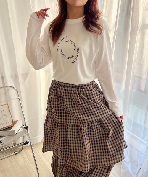 merrylatte(メリーラテ)の「ベーシックロゴロンT/長袖Tシャツ(Tシャツ/カットソー・レディース・B/A・MEDIUM)」の1枚目の写真
