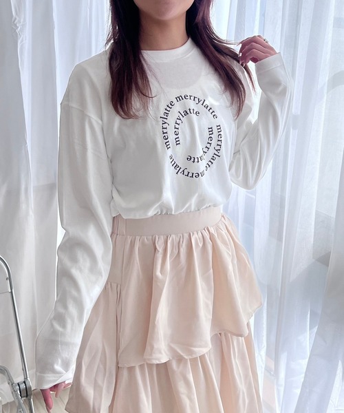 merrylatte(メリーラテ)の「ベーシックロゴロンT/長袖Tシャツ(Tシャツ/カットソー・レディース・B/A・MEDIUM)」の4枚目の写真