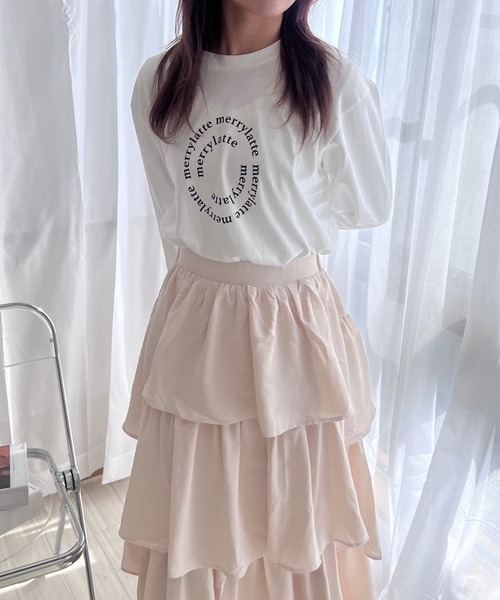 merrylatte(メリーラテ)の「ベーシックロゴロンT/長袖Tシャツ(Tシャツ/カットソー・レディース・B/A・MEDIUM)」の5枚目の写真