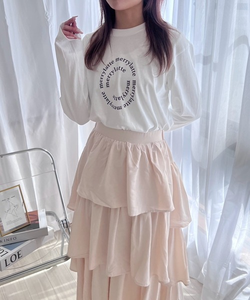 merrylatte(メリーラテ)の「ベーシックロゴロンT/長袖Tシャツ(Tシャツ/カットソー・レディース・B/A・MEDIUM)」の6枚目の写真