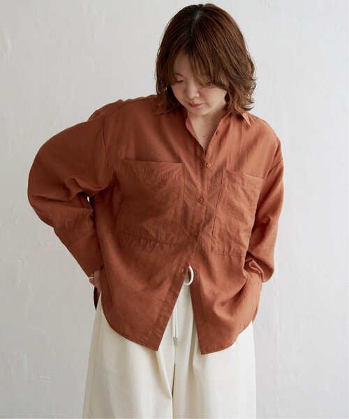 notch.(ノッチ)の「ワイドビッグシャツ(シャツ/ブラウス・レディース・オフホワイト/ブラウン/ベージュ・M)」の15枚目の写真