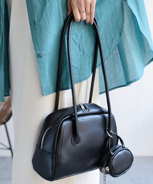 sakishimatokyo（サキシマトーキョー）の「ミニバッグ付きスクエアショルダーバッグ（ショルダーバッグ・レディース・オフホワイト/ブラック/ブラウン/キャメル・FREE）」の19枚目の写真