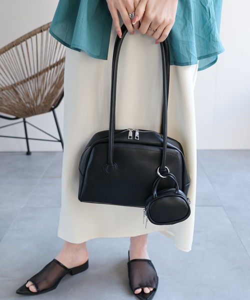 sakishimatokyo（サキシマトーキョー）の「ミニバッグ付きスクエアショルダーバッグ（ショルダーバッグ・レディース・オフホワイト/ブラック/ブラウン/キャメル・FREE）」の20枚目の写真