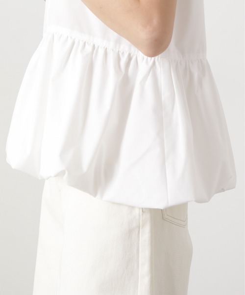 N.（N. Natural Beauty Basic）（エヌエヌナチュラルビューティーベーシック）の「バルーンペプラムブラウス（シャツ/ブラウス・レディース・ネイビー/オフホワイト/ブルー・MEDIUM）」の17枚目の写真