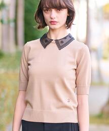 DRESSTERIOR | 【洗える／2WAY】エンブロイダリーカラーニット(ニット/セーター)