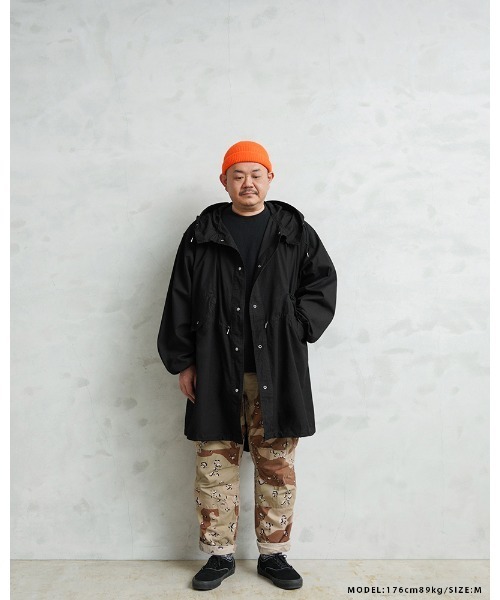 MILITARY（ミリタリー）の「実物 新品 デッドストック 米軍 リメイク スノーカモ モッズコート コットン100% ポケット付き BLACK DYED（モッズコート・メンズ・ブラック・MEDIUM）」の11枚目の写真