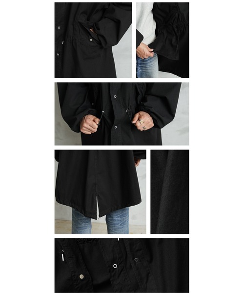 MILITARY（ミリタリー）の「実物 新品 デッドストック 米軍 リメイク スノーカモ モッズコート コットン100% ポケット付き BLACK DYED（モッズコート・メンズ・ブラック・MEDIUM）」の13枚目の写真