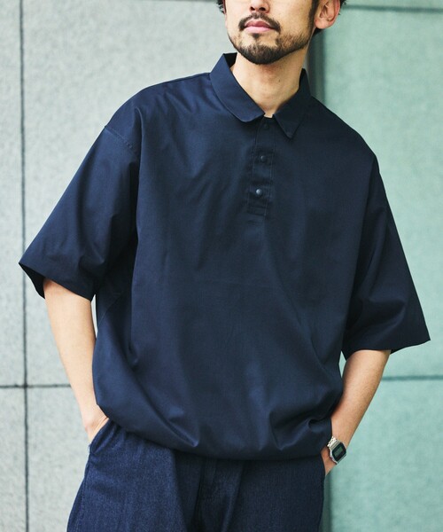 FREAK'S STORE（フリークスストア）の「限定展開 AiRide/エアライド リラックスフィット ポロシャツ（ポロシャツ・メンズ・グレイッシュベージュ/ブラック/チャコールグレー/ネイビー・SMALL/MEDIUM/LARGE）」の4枚目の写真