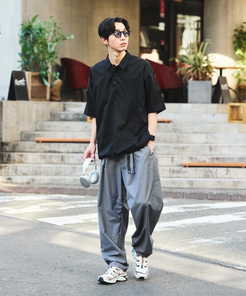 FREAK'S STORE（フリークスストア）の「限定展開 AiRide/エアライド リラックスフィット ポロシャツ（ポロシャツ・メンズ・グレイッシュベージュ/ブラック/チャコールグレー/ネイビー・SMALL/MEDIUM/LARGE）」の6枚目の写真