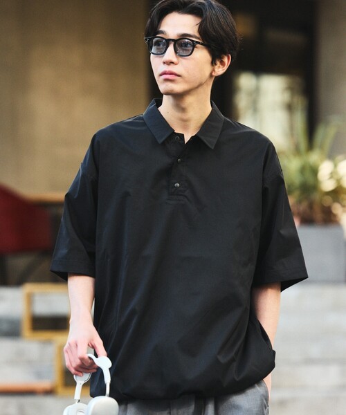 FREAK'S STORE（フリークスストア）の「限定展開 AiRide/エアライド リラックスフィット ポロシャツ（ポロシャツ・メンズ・グレイッシュベージュ/ブラック/チャコールグレー/ネイビー・SMALL/MEDIUM/LARGE）」の9枚目の写真