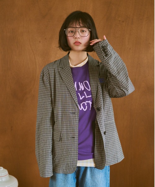 common gull products.（コモンガルプロダクツ）の「夜風に吹かれ寄るジャケット（テーラードジャケット・レディース・ブラック/ライトブルー・SMALL/MEDIUM/LARGE）」の7枚目の写真