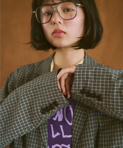 common gull products.（コモンガルプロダクツ）の「夜風に吹かれ寄るジャケット（テーラードジャケット・レディース・ブラック/ライトブルー・SMALL/MEDIUM/LARGE）」の8枚目の写真