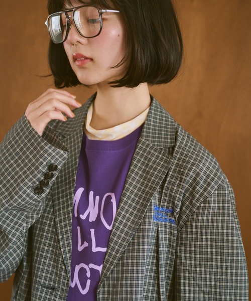 common gull products.（コモンガルプロダクツ）の「夜風に吹かれ寄るジャケット（テーラードジャケット・レディース・ブラック/ライトブルー・SMALL/MEDIUM/LARGE）」の9枚目の写真