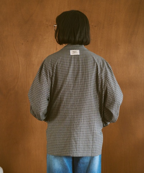 common gull products.（コモンガルプロダクツ）の「夜風に吹かれ寄るジャケット（テーラードジャケット・レディース・ブラック/ライトブルー・SMALL/MEDIUM/LARGE）」の14枚目の写真