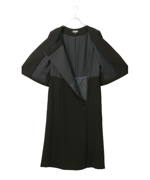 AOYAMA（アオヤマ）の「【ブラックフォーマルアンサンブル】＜2点セット＞テーラードカラージャケット＆前開きワンピース〈大きいサイズあり〉｜喪服・礼服・冠婚葬祭・オケージョン｜セットアップ対応可｜（スーツセット・レディース・ブラック・21号/27号/23号/25号/29号/9号/13号/17号/19号/7号/15号/11号）」の20枚目の写真