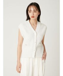 フレイアイディー　ニット　Ｖネックセーター　クリーム色　フリーサイズ FRAY I.D（フレイアイディー）の「ニットフーディー（ニット/セーター