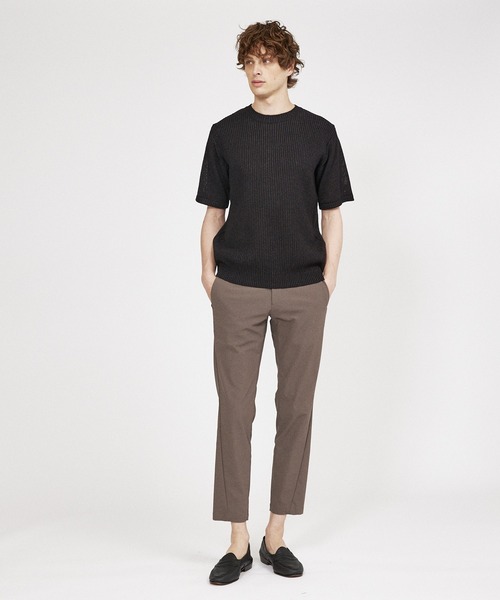 DESIGNWORKS（デザインワークス）の「和紙ニットTシャツ（Tシャツ/カットソー・メンズ・オレンジ/モカ/ライトベージュ/ブラック/カーキ/ブルー/レモンイエロー・46/48/50）」の8枚目の写真