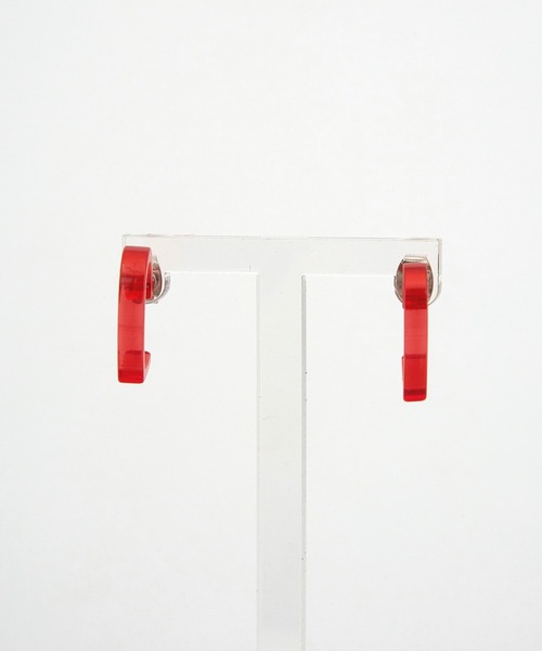 an meets zakka(アンミツザッカ)の「an meets zakka ハートアクリルピアス(ピアス(両耳用)・レディース・グリーン/クリア/ピンク/レッド・ONESIZE)」の7枚目の写真