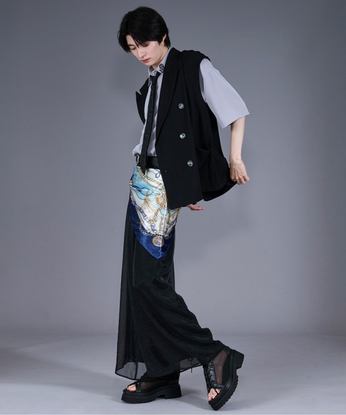 Ellno Loset（エルノロゼット）の「大判アソートスカーフ（バンダナ/スカーフ・メンズ・ブラック/ボルドー/グリーン/オレンジ/ネイビー/ブルー・FREE）」の21枚目の写真