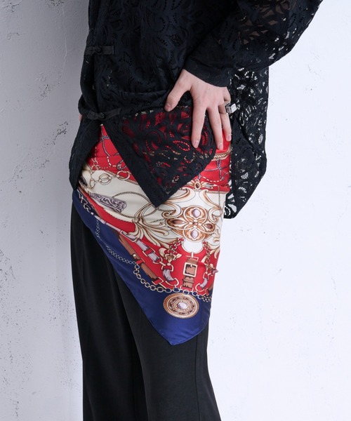 Ellno Loset（エルノロゼット）の「大判アソートスカーフ（バンダナ/スカーフ・メンズ・ブラック/ボルドー/グリーン/オレンジ/ネイビー/ブルー・FREE）」の22枚目の写真