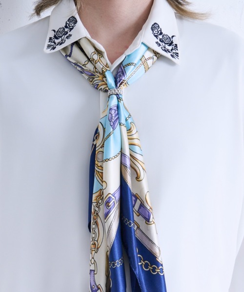 Ellno Loset（エルノロゼット）の「大判アソートスカーフ（バンダナ/スカーフ・メンズ・ブラック/ボルドー/グリーン/オレンジ/ネイビー/ブルー・FREE）」の19枚目の写真