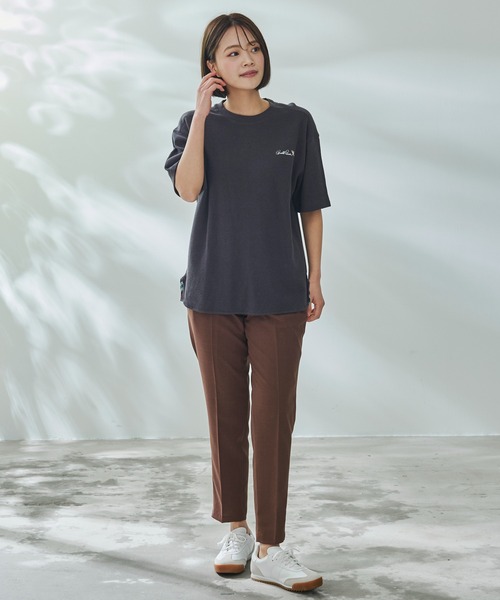 Arnold Palmer（アーノルドパーマー）の「寄り添うリネン シェア Tシャツ（Tシャツ/カットソー・レディース・ホワイト/チャコールグレー/ミント・LL/XS/L/M/S）」の6枚目の写真