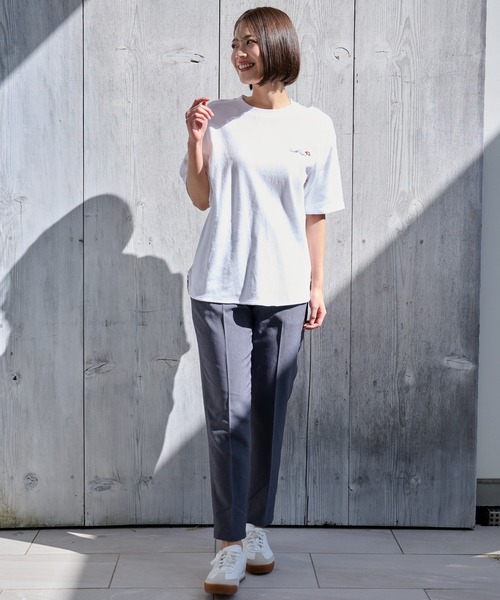 Arnold Palmer（アーノルドパーマー）の「寄り添うリネン シェア Tシャツ（Tシャツ/カットソー・レディース・ホワイト/チャコールグレー/ミント・LL/XS/L/M/S）」の21枚目の写真