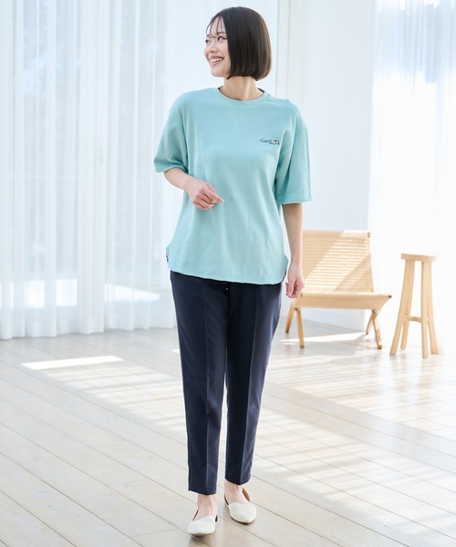 Arnold Palmer（アーノルドパーマー）の「寄り添うリネン シェア Tシャツ（Tシャツ/カットソー・レディース・ホワイト/チャコールグレー/ミント・LL/XS/L/M/S）」の10枚目の写真