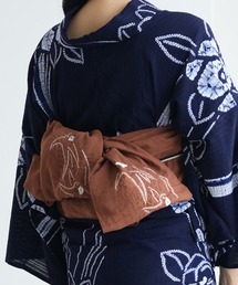 兵児帯 単品 utatane 綿麻 清江絞り トンボ・菱・トンボ（和装小物