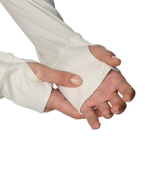 UNDER ARMOUR（アンダーアーマー）の「UAラッシュ ガード フルジップ フーディー（トレーニング/レディース）（水着・レディース・ベージュ・S/M/L/XL）」の7枚目の写真