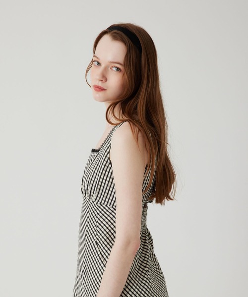 ギンガムチェックロングワンピース（ワンピース）｜DEICY（デイシー