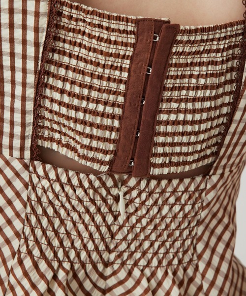 DEICY（デイシー）の「ギンガムチェックロングワンピース（ワンピース・レディース・ブラウン/ブラック/ピンク・0/1）」の19枚目の写真