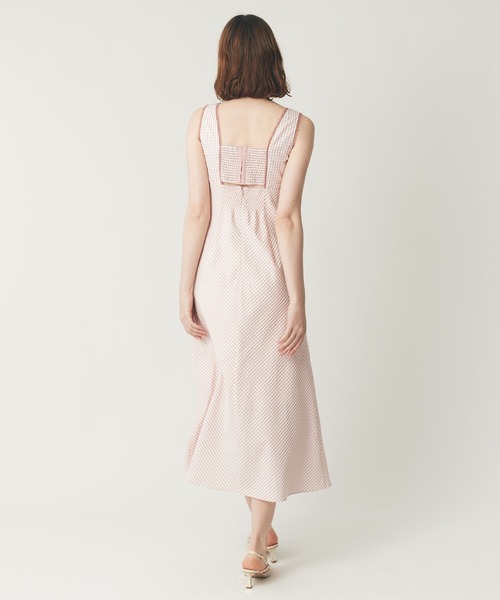 DEICY（デイシー）の「ギンガムチェックロングワンピース（ワンピース・レディース・ブラウン/ブラック/ピンク・0/1）」の10枚目の写真