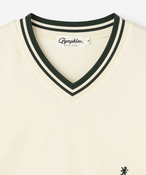 GYMPHLEX(ジムフレックス)の「Gymphlex | ラインリブ Vネック半袖プルオーバー WOMEN(Tシャツ/カットソー・レディース・ホワイト系その他5/ホワイト系その他6・14)」の11枚目の写真
