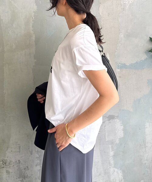 RIVE DROITE(リヴドロワ)の「【遊び心◎】SOURIRE Tee(Tシャツ/カットソー・レディース・ホワイト/ブラウン/ベージュ・FREE)」の9枚目の写真