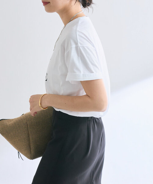 RIVE DROITE(リヴドロワ)の「【遊び心◎】SOURIRE Tee(Tシャツ/カットソー・レディース・ホワイト/ブラウン/ベージュ・FREE)」の16枚目の写真