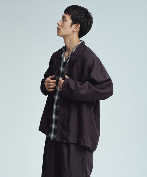 ADAM ET ROPE'（アダムエロペ）の「レーヨン オンブレチェック ハーフスリーブ オープンカラーシャツ（シャツ/ブラウス・メンズ・オフホワイト/ブラック系その他/イエロー系その他2・M/L）」の11枚目の写真