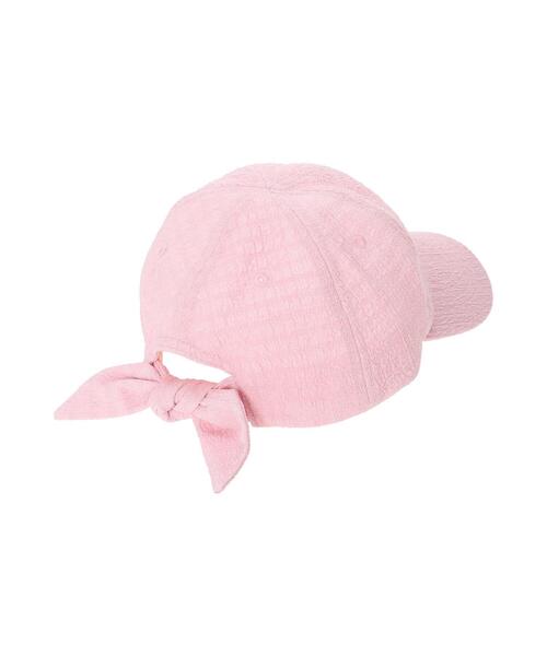 Samansa Mos2 Lagom（サマンサモスモスラーゴム）の「リボンキャップ（ハット・キッズ・ピンク/サックスブルー・大(L)/中(M)）」の3枚目の写真
