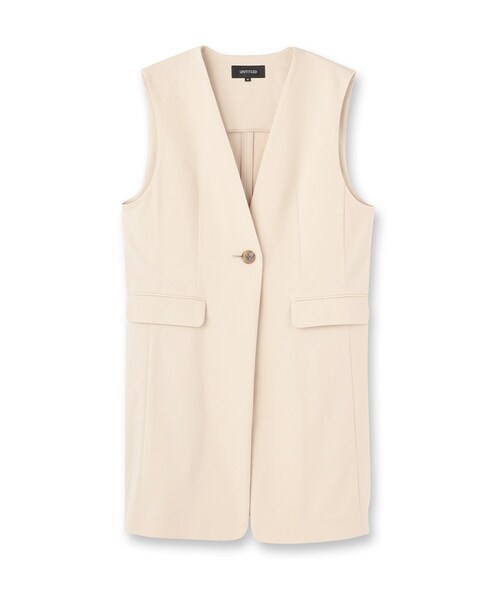 UNTITLED（アンタイトル）の「【セットアップ可能／オンオフ】ラミー混カラーレスジレ（ベスト・レディース・ブラウン系その他/オリーブ/ライトベージュ/オフホワイト・02/04/44/48/00）」の5枚目の写真