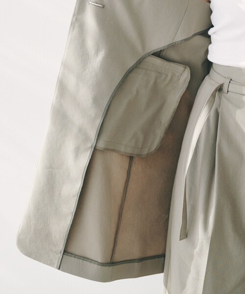 UNTITLED（アンタイトル）の「【セットアップ可能／オンオフ】ラミー混カラーレスジレ（ベスト・レディース・ブラウン系その他/オリーブ/ライトベージュ/オフホワイト・02/04/44/48/00）」の9枚目の写真