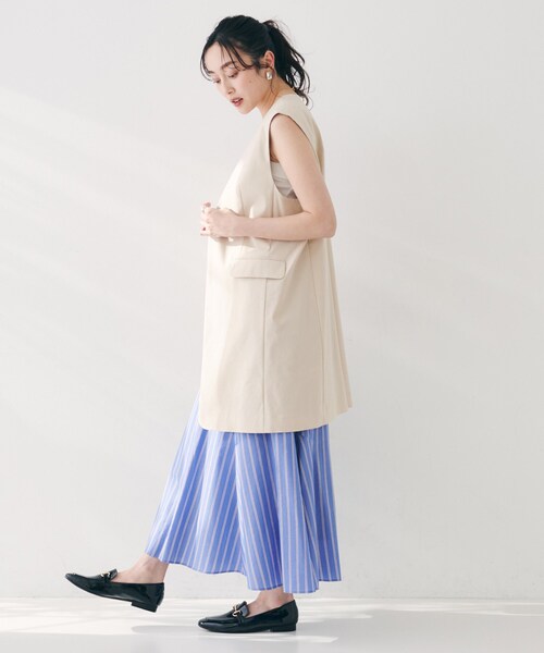 UNTITLED（アンタイトル）の「【セットアップ可能／オンオフ】ラミー混カラーレスジレ（ベスト・レディース・ブラウン系その他/オリーブ/ライトベージュ/オフホワイト・02/04/44/48/00）」の20枚目の写真