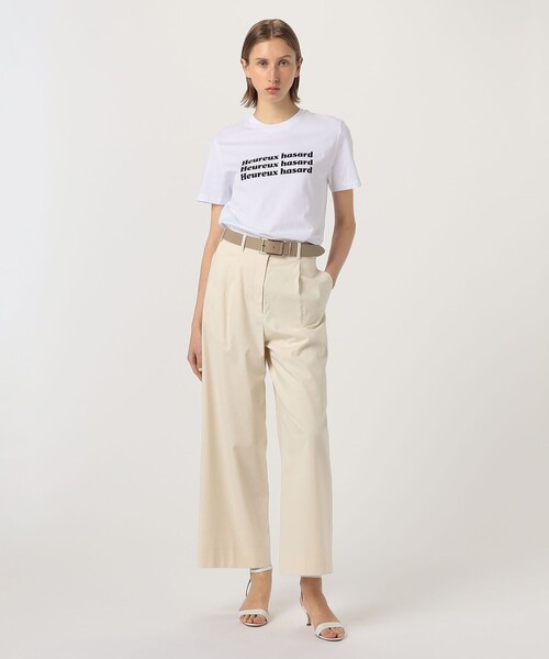 Les petits basics（ルベーシック）の「Les Petits Basics Happy Coincidence ハーフスリーブプルオーバー（Tシャツ/カットソー・レディース・ホワイト系その他・XS）」の2枚目の写真