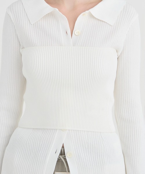 RITAN/リタン】Bustier Combi Knit Tops/ビスチェコンビニット