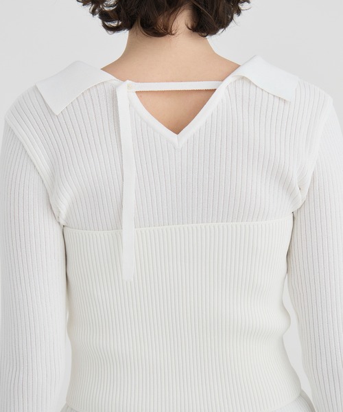 ニット セーター 「RITAN/リタン」Bustier Combi Knit Tops/ビスチェコンビニットトップス レディース RITAN/リタン】Bustier Combi Knit Tops/ビスチェコンビニット