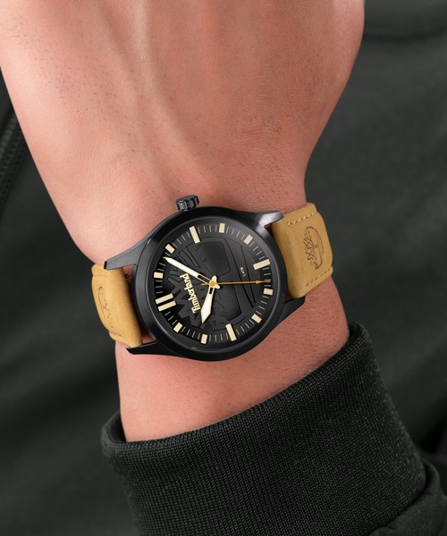 ⭐︎未使用⭐︎Timberland レザー　腕時計　14505J Timberland/ティンバーランド」ラムブッシュ - ブラック