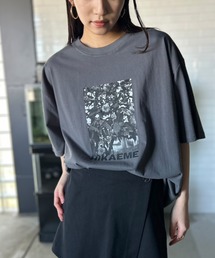 Kotoe（コトエ）の「【UNISEX】 フラワーフォトプリント ビッグシルエットTシャツ 半端袖（Tシャツ/カットソー）」