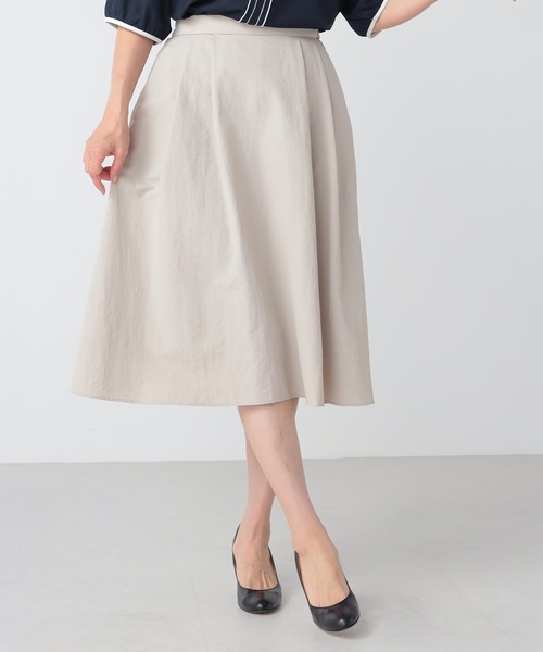 GALLORIA（ギャローリア）の「グログランタックスカート（スカート・レディース・レモンイエロー/ネイビー/ライトグレー・L/LL/S/M）」の2枚目の写真