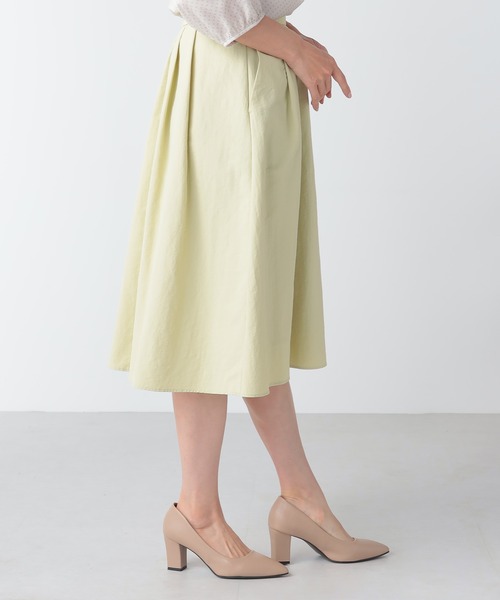 GALLORIA（ギャローリア）の「グログランタックスカート（スカート・レディース・レモンイエロー/ネイビー/ライトグレー・L/LL/S/M）」の13枚目の写真