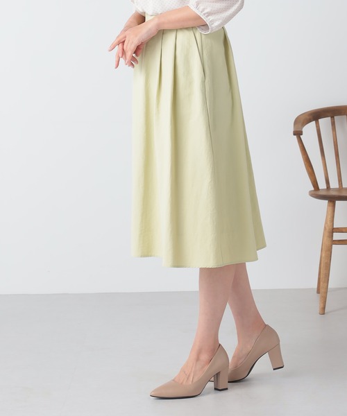 GALLORIA（ギャローリア）の「グログランタックスカート（スカート・レディース・レモンイエロー/ネイビー/ライトグレー・L/LL/S/M）」の14枚目の写真